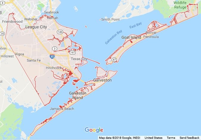 map of galveston county